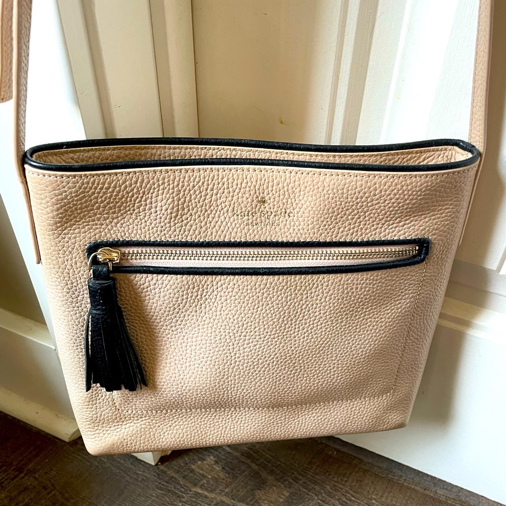 Kate Spade New York | Light Pink and Black Crossbody Bag